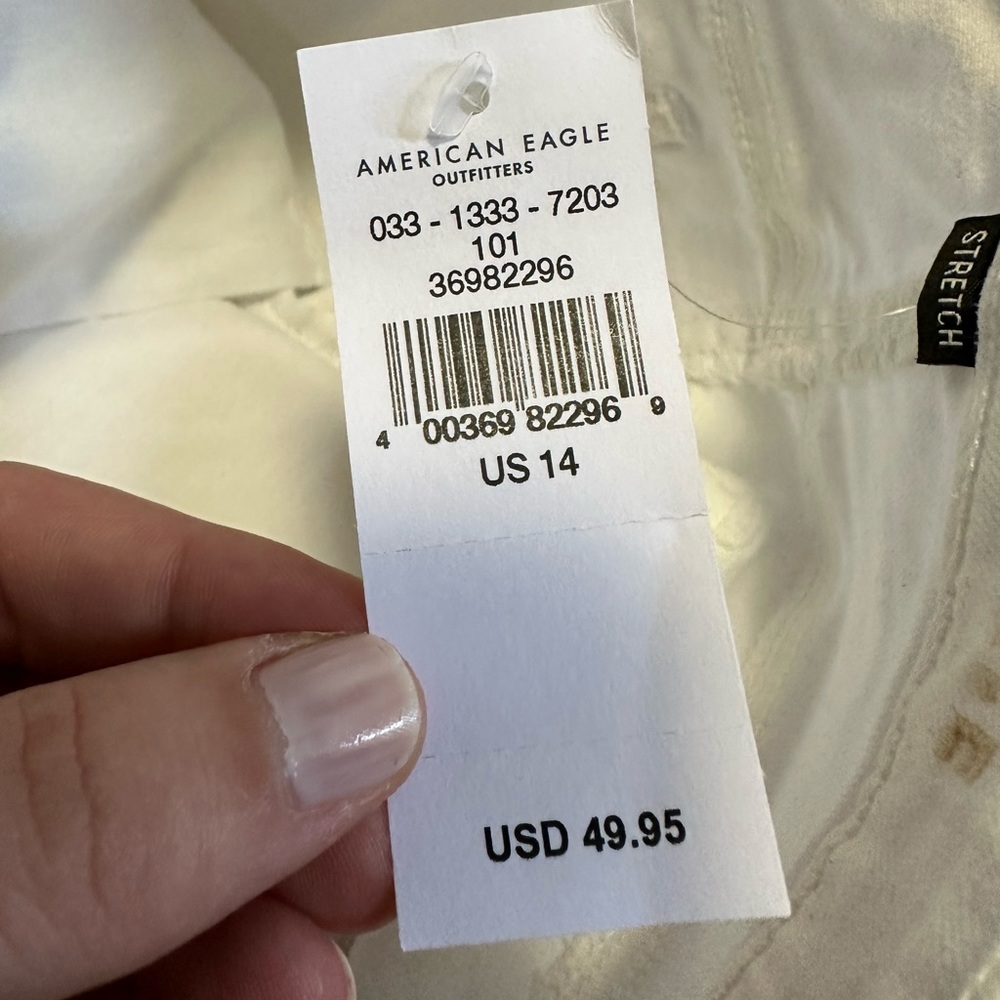 American Eagle White Shorts Stretch - Picture 7 of 8